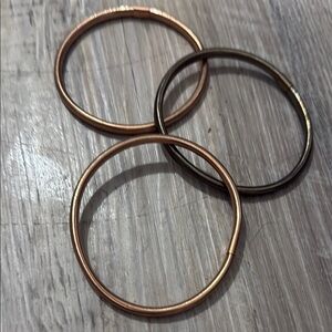 Set of Three Metallic Bangles
